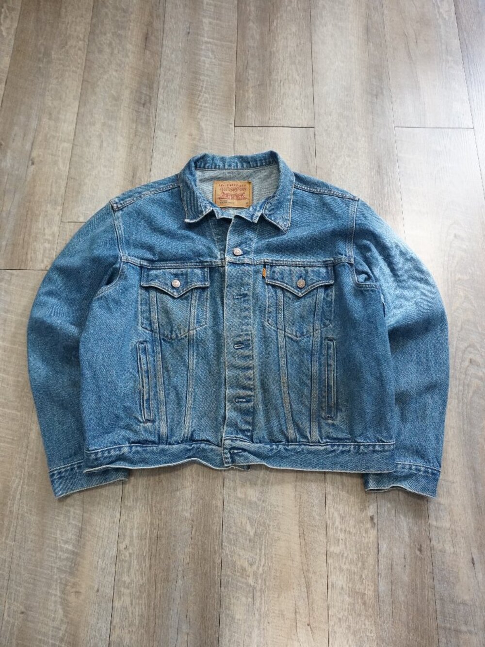 Vintage Levi's Type 3 Orange Tab Denim Jacket